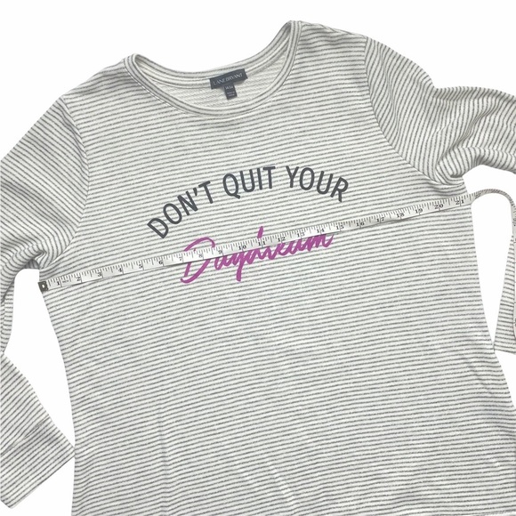 Lane Bryant Striped long sleeve pullover don’t quit your daydream graphic tee - Picture 8 of 8